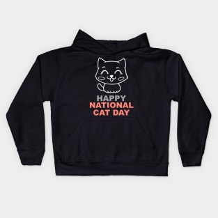 Happy National Cat Day Kids Hoodie